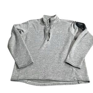 Eddie Bauer Men’s XL Quarter Zip Fleece Pullover Gray 1/4 Zip Jacket